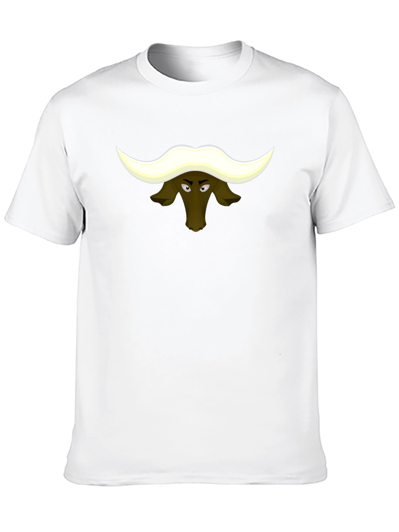 Cartoon Buffalo Graphic Tee - Black