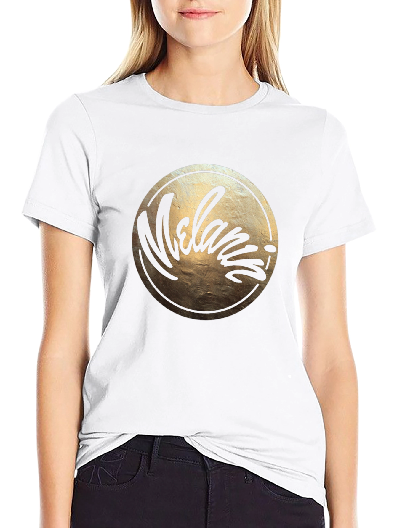 Melania Script Graphic Black T-Shirt