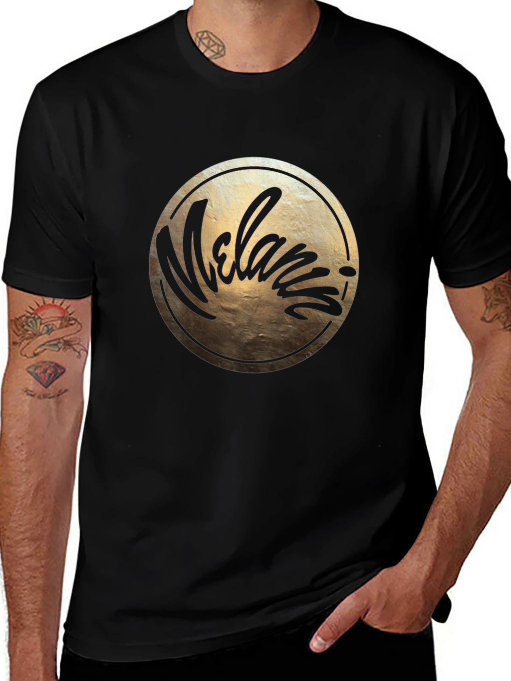 Melania Script Graphic Black T-Shirt