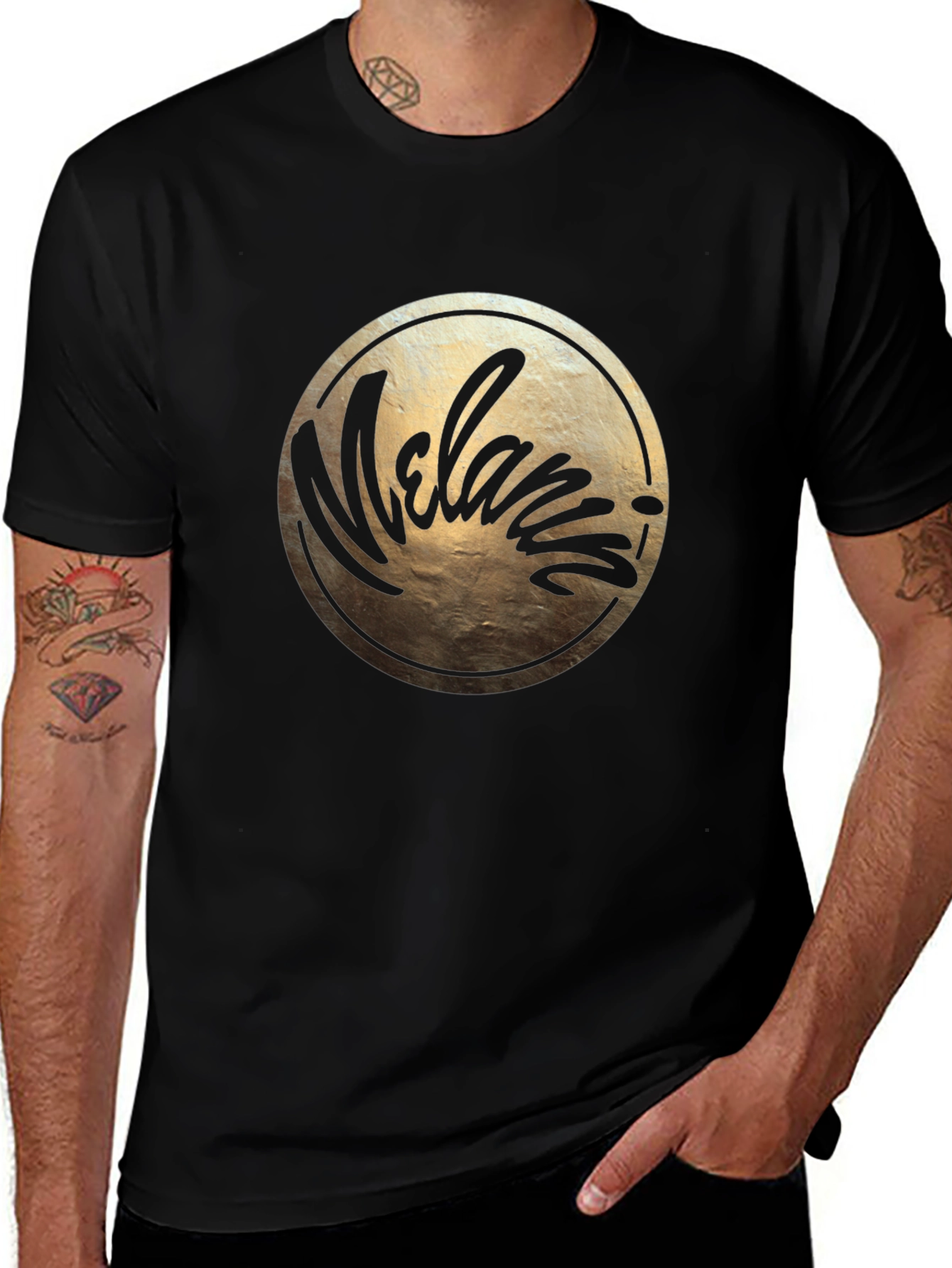 Melania Script Graphic Black T-Shirt
