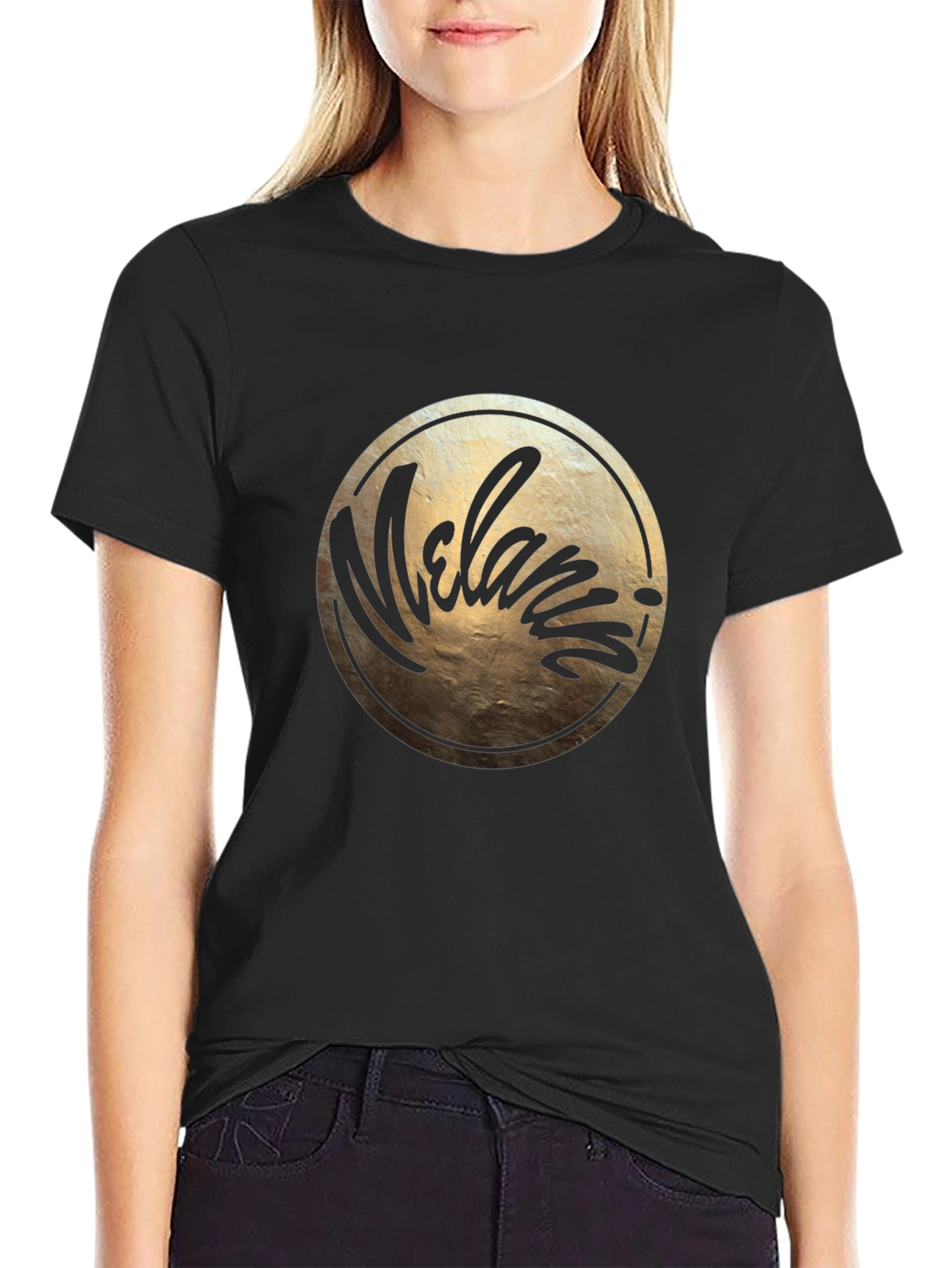 Melania Script Graphic Black T-Shirt