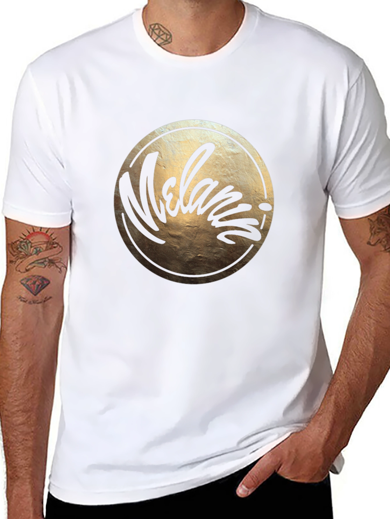 Melania Script Graphic Black T-Shirt