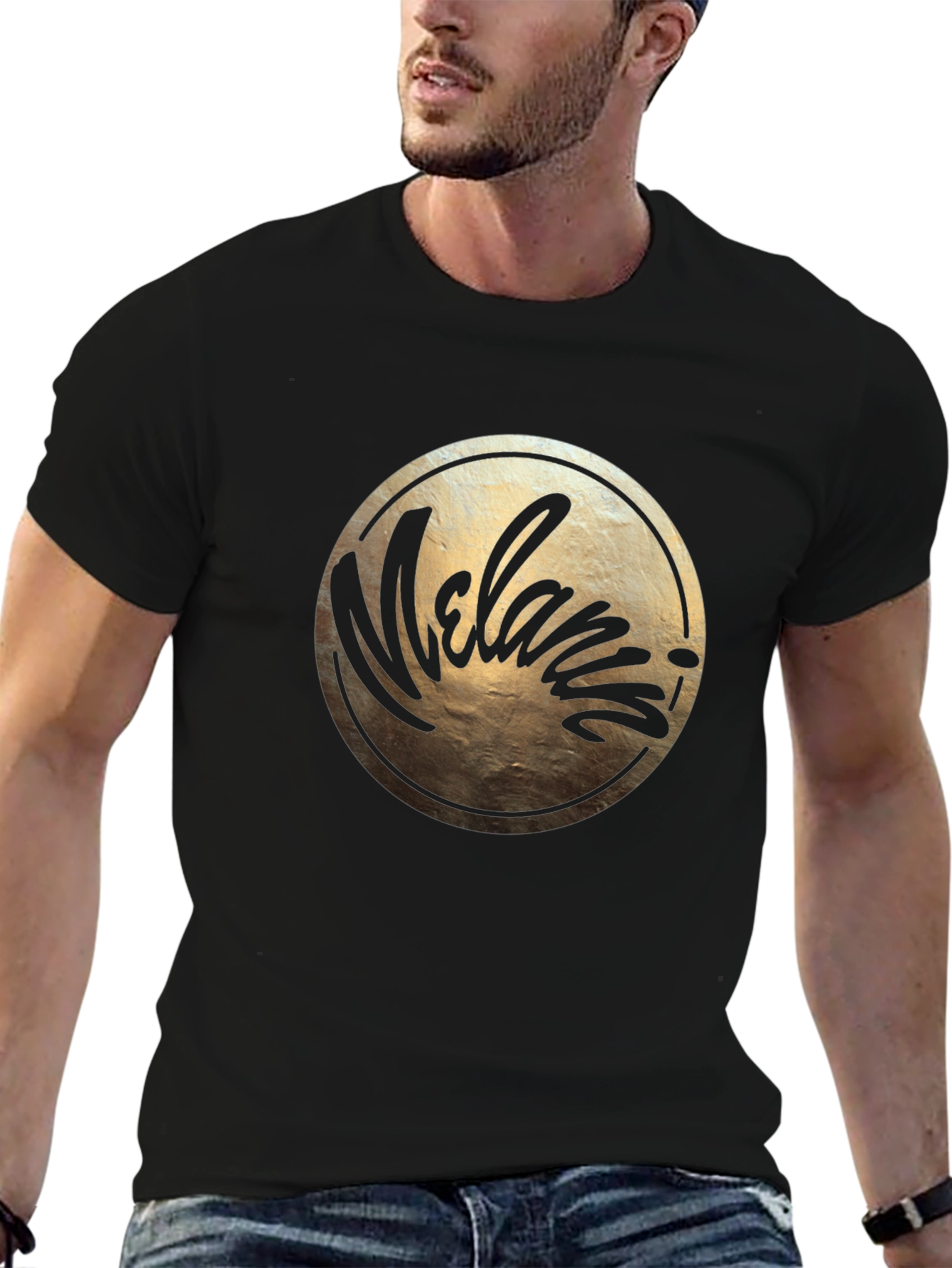 Melania Script Graphic Black T-Shirt