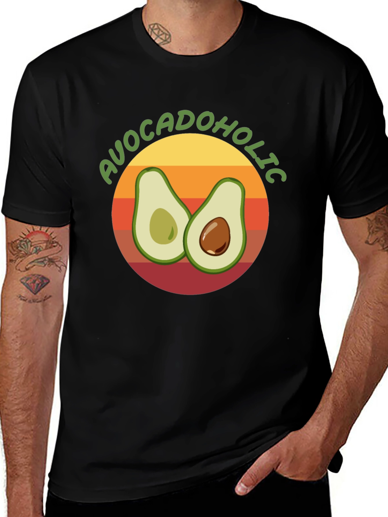 Avocadololic Graphic Tee - Black Unisex T-Shirt
