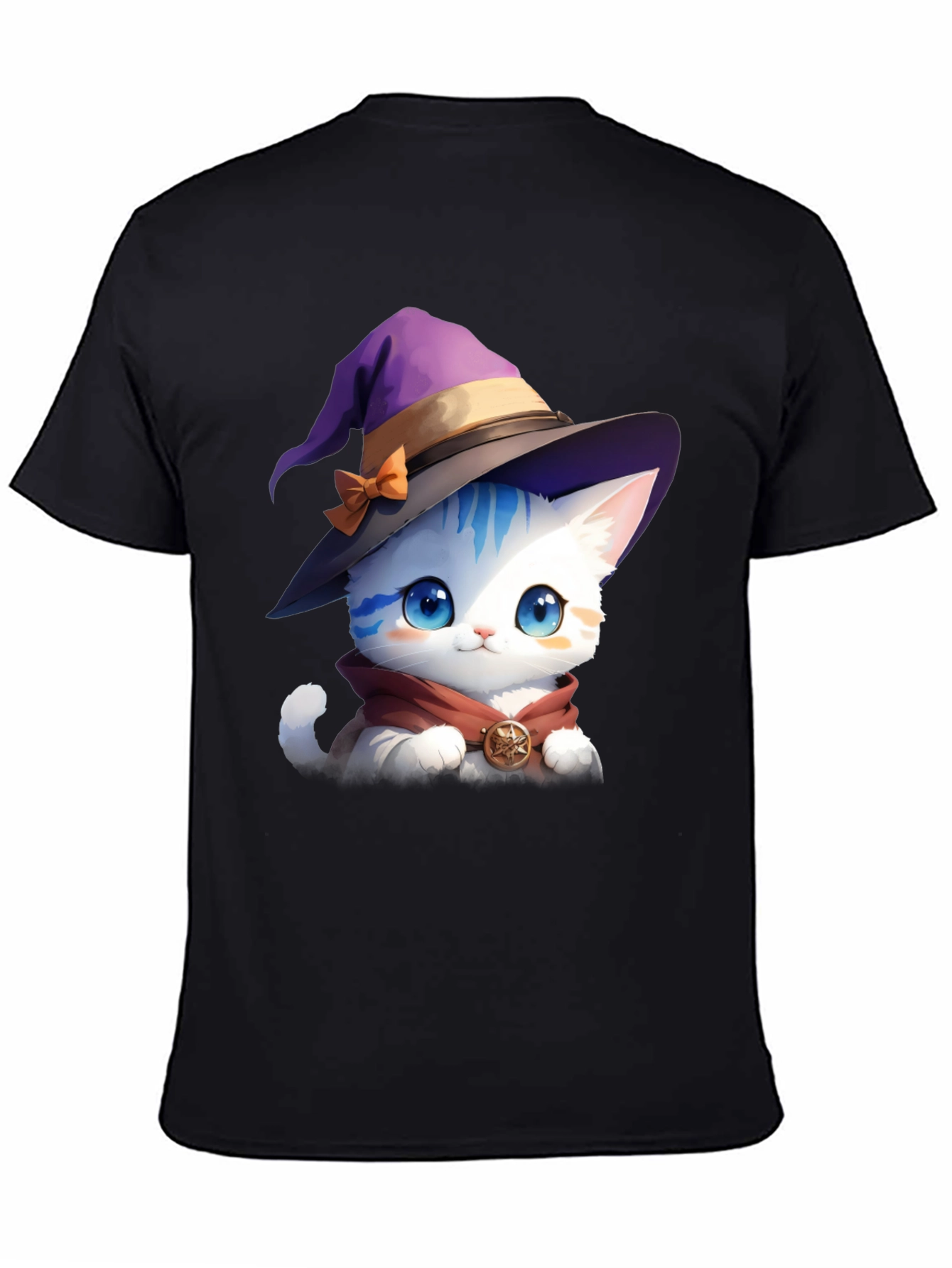 Wizard Cat Graphic Tee - Magic & Style!