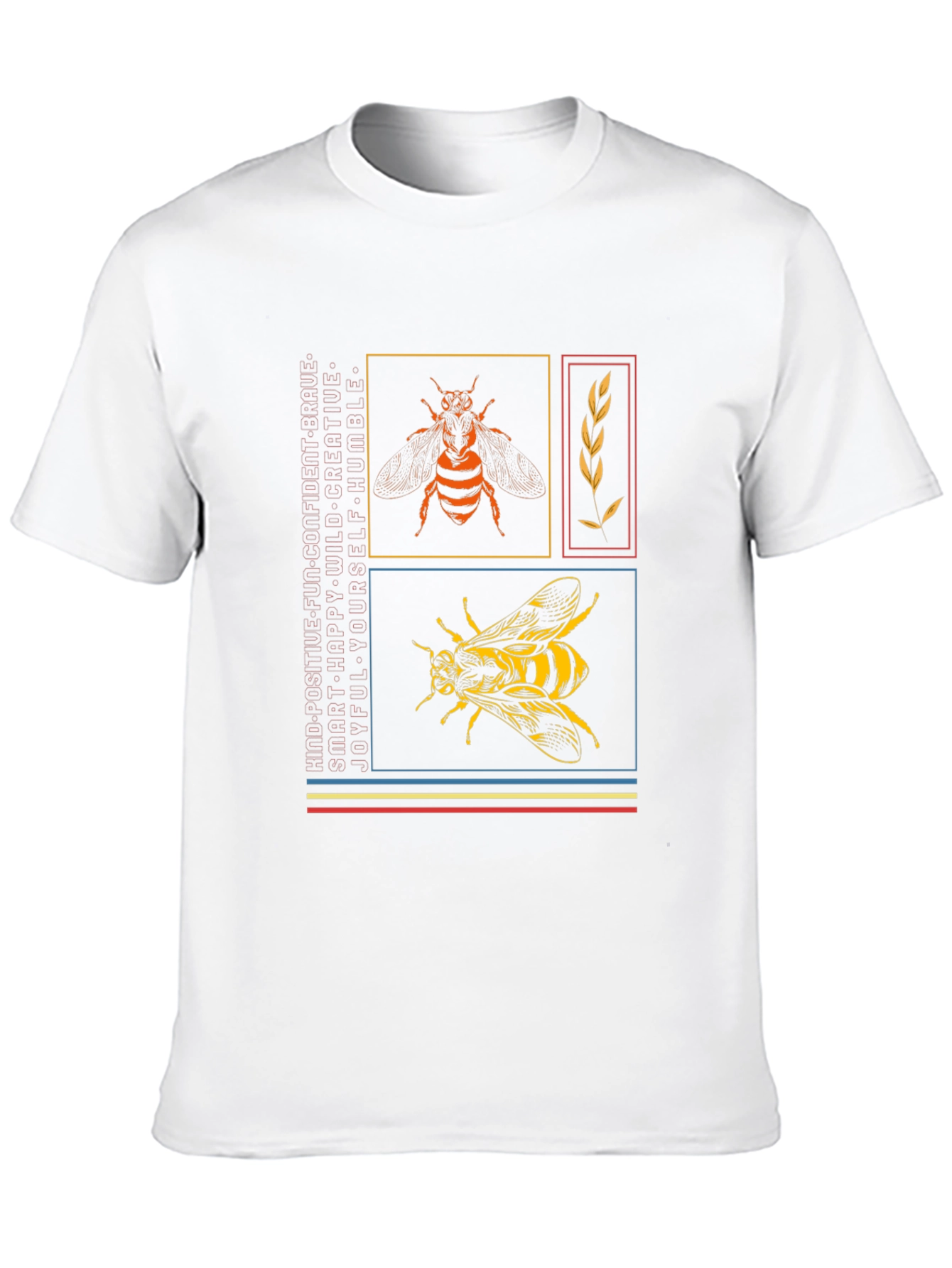 Stylish Bee Graphic Print T-Shirt