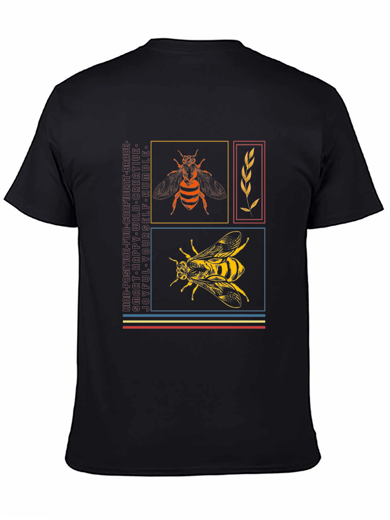Stylish Bee Graphic Print T-Shirt
