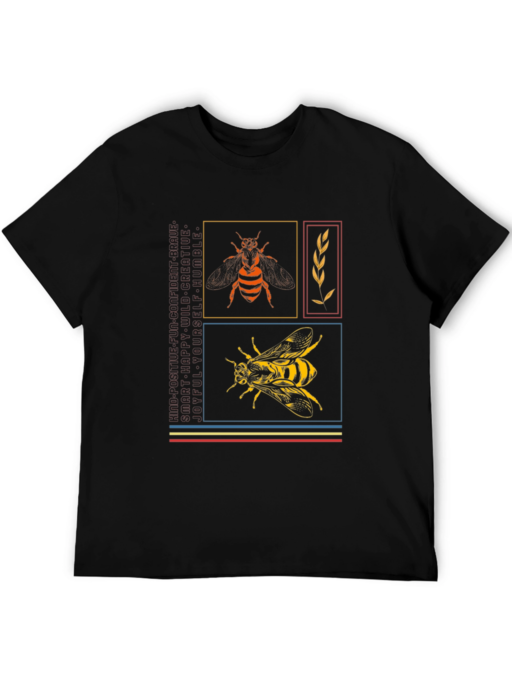Stylish Bee Graphic Print T-Shirt