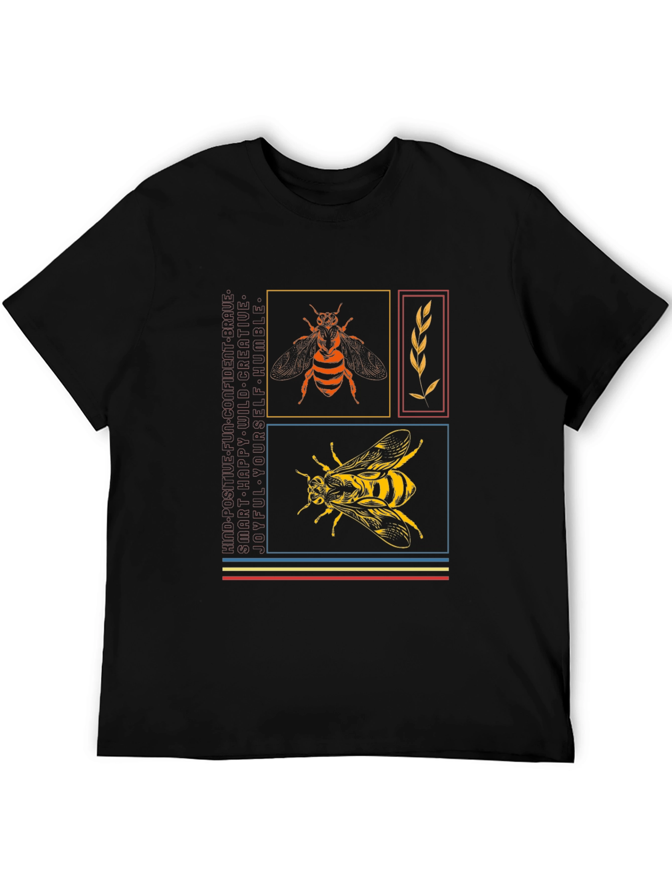 Stylish Bee Graphic Print T-Shirt