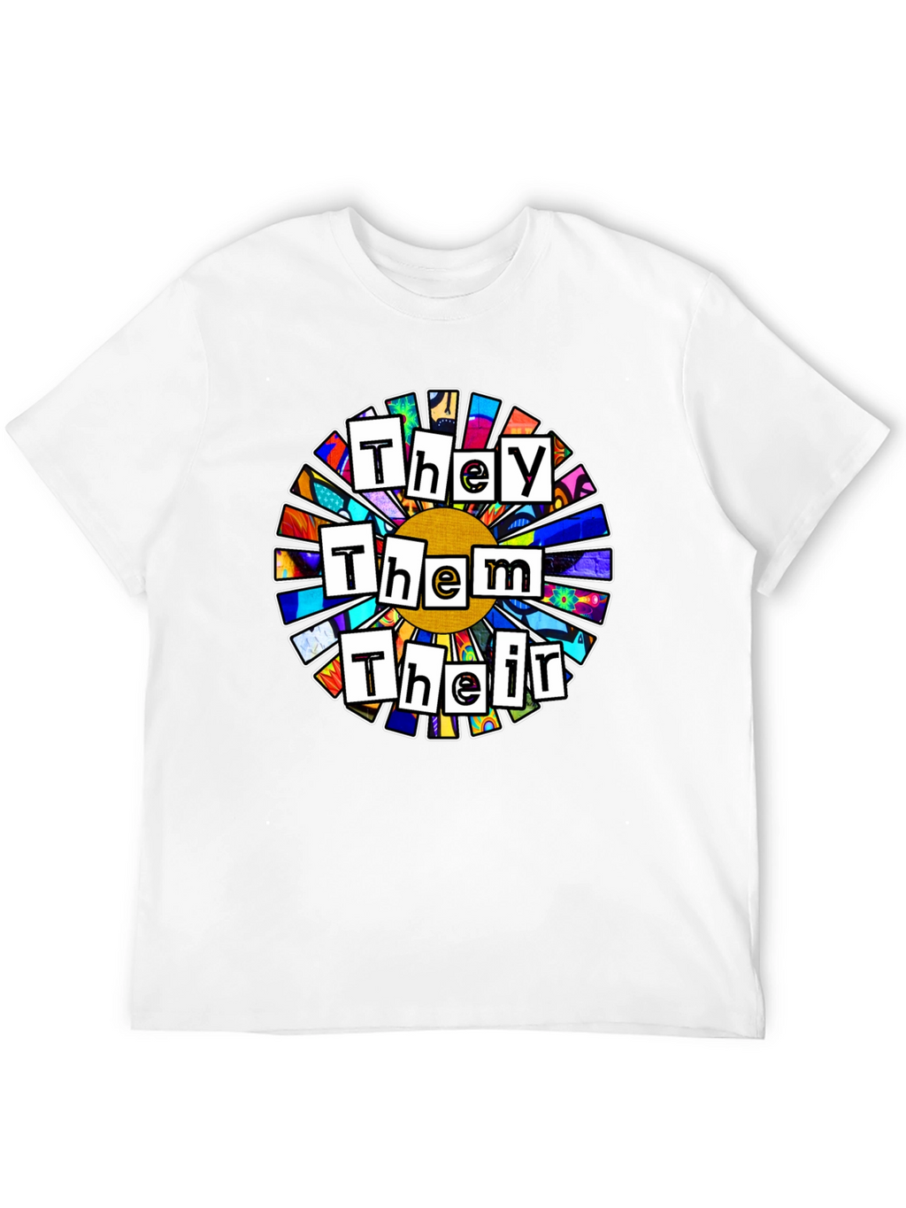 Pronoun Flower T-Shirt - They Them Their Pride Tee