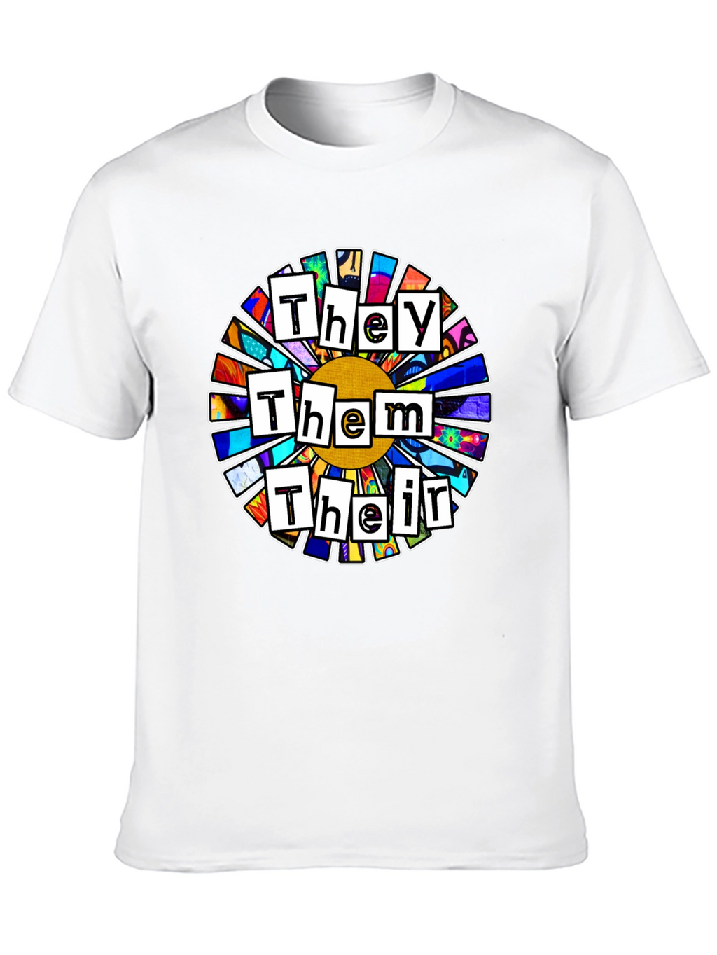 Pronoun Flower T-Shirt - They Them Their Pride Tee