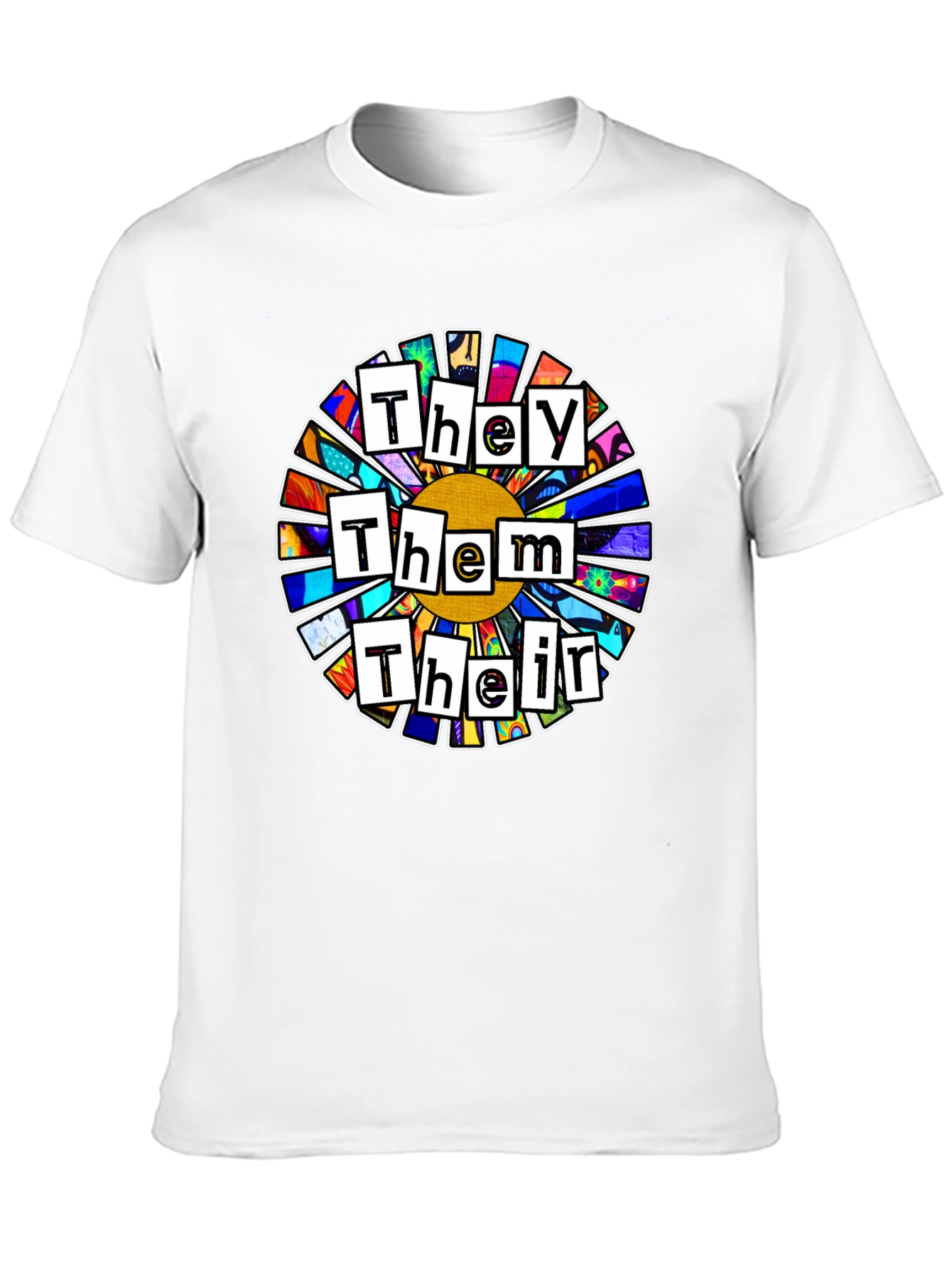 Pronoun Flower T-Shirt - They Them Their Pride Tee