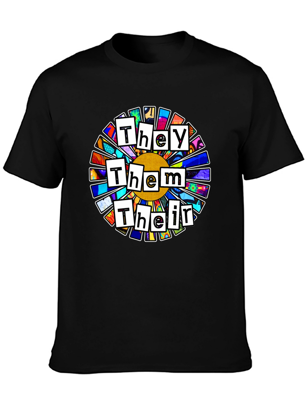 Pronoun Flower T-Shirt - They Them Their Pride Tee