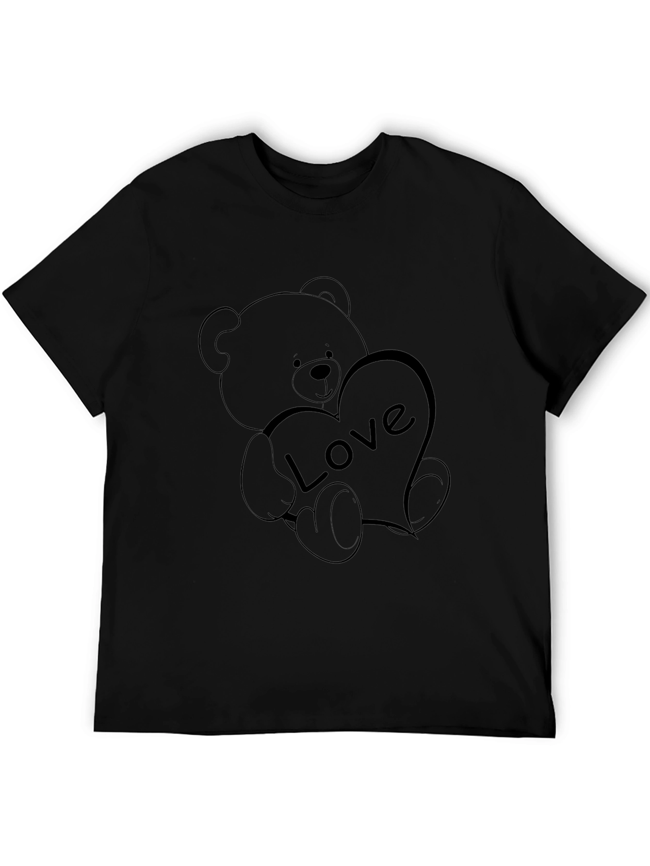 Love Bear Graphic Tee - Unisex Black T-Shirt