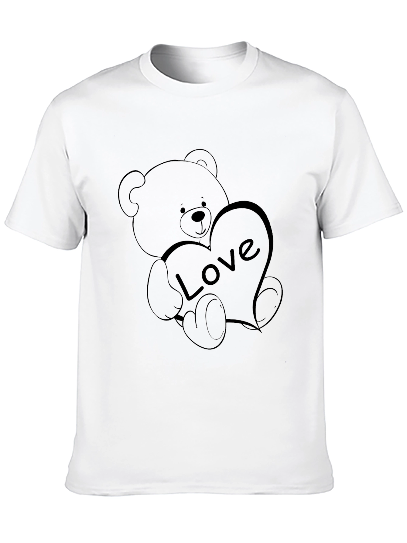 Love Bear Graphic Tee - Unisex Black T-Shirt