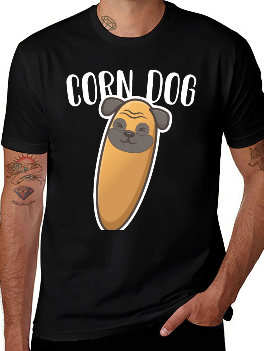 Corn Dog Funny Graphic T-Shirt