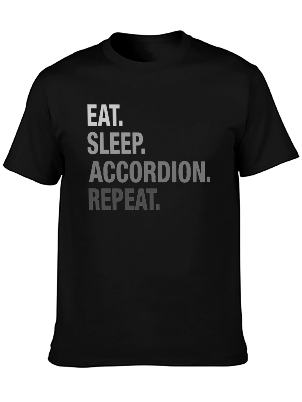 Eat Sleep Accordion Repeat Black T-Shirt
