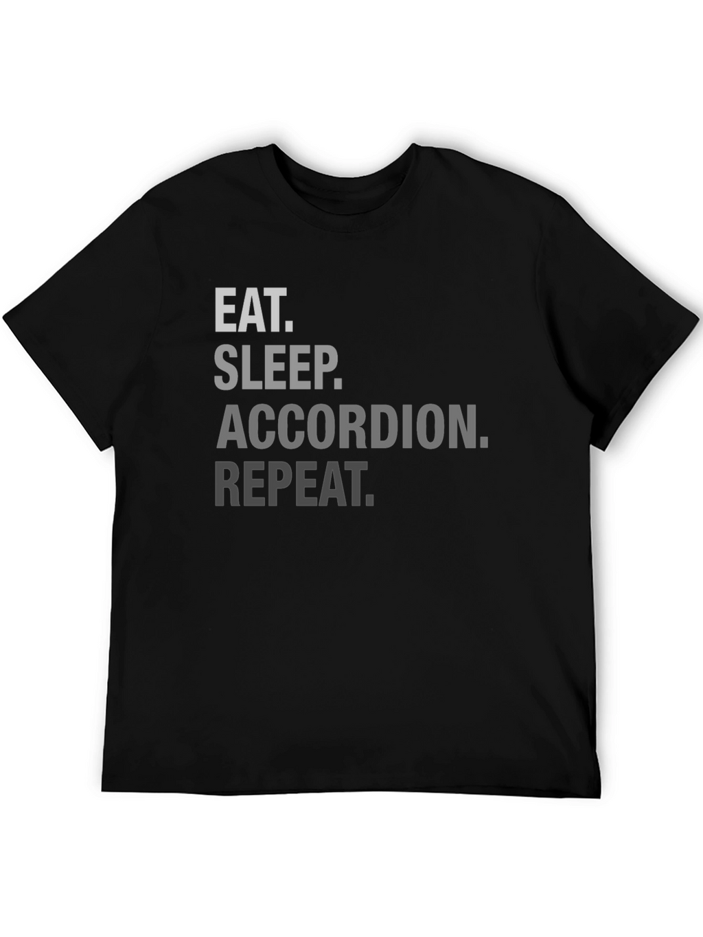 Eat Sleep Accordion Repeat Black T-Shirt