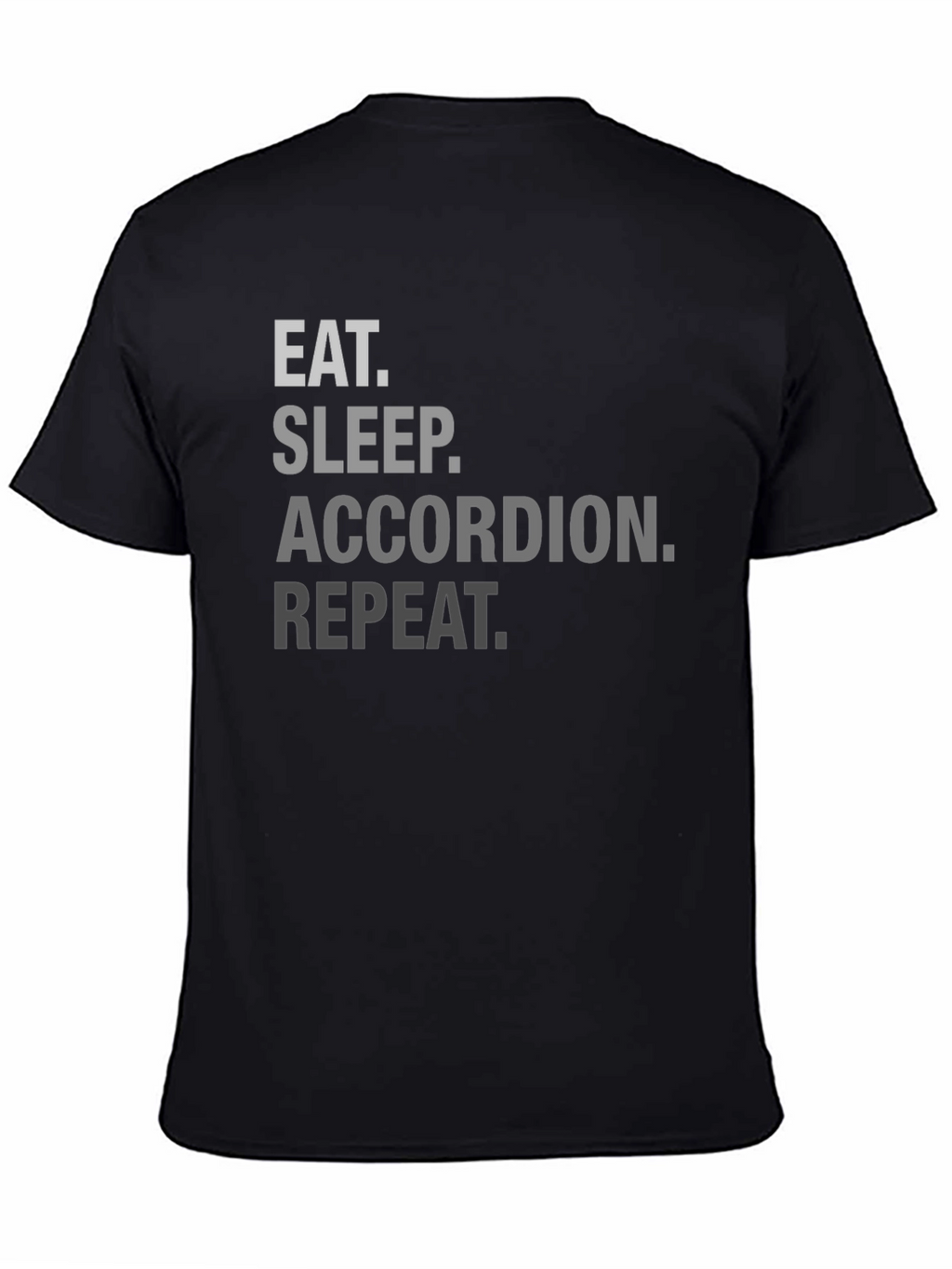 Eat Sleep Accordion Repeat Black T-Shirt