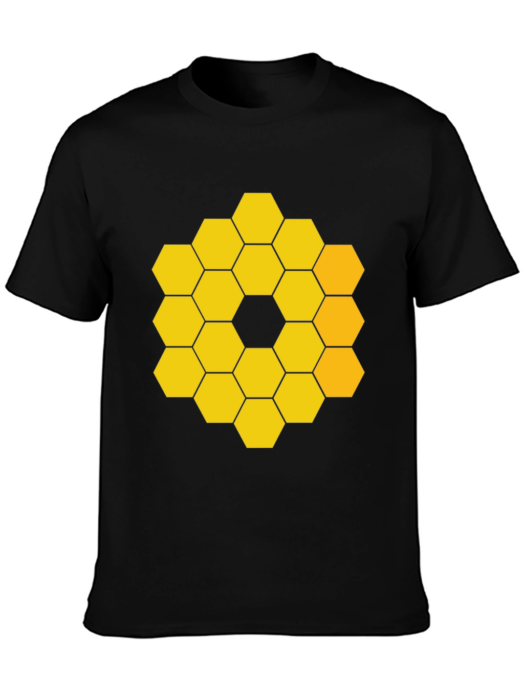 JWST Hexagon Pattern Graphic Tee - Black