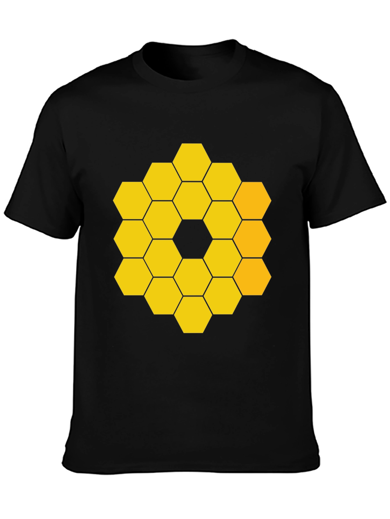 JWST Hexagon Pattern Graphic Tee - Black