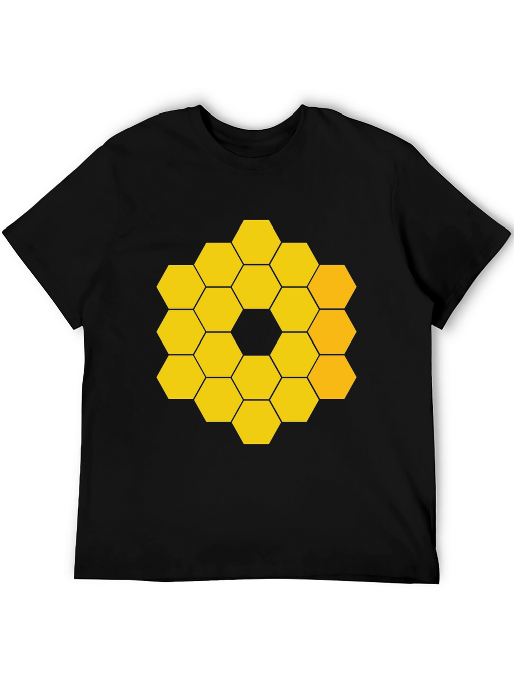 JWST Hexagon Pattern Graphic Tee - Black