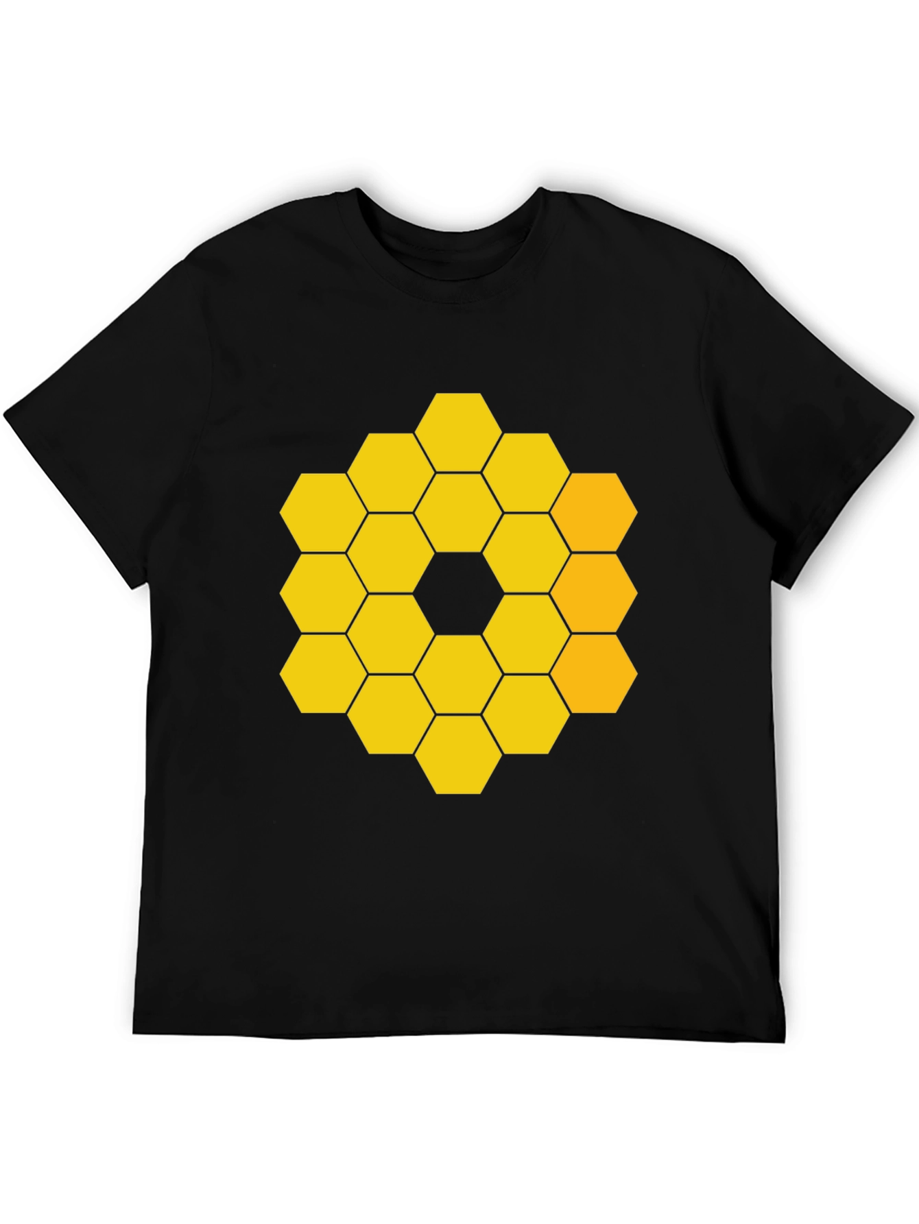 JWST Hexagon Pattern Graphic Tee - Black