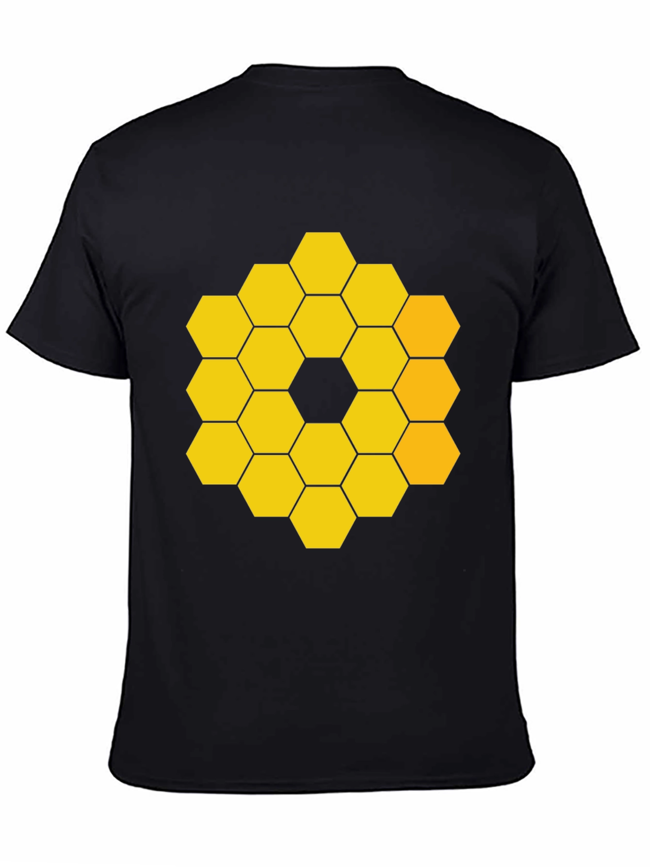JWST Hexagon Pattern Graphic Tee - Black