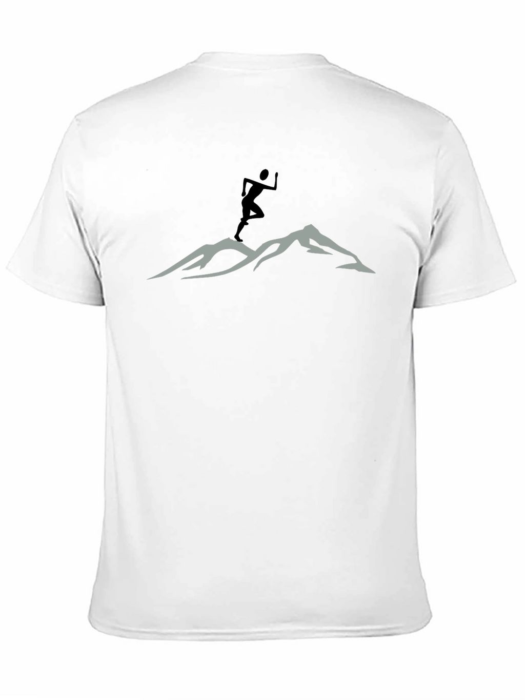 Mountain Trail Runner Graphic Tee - Black Cotton Shirt