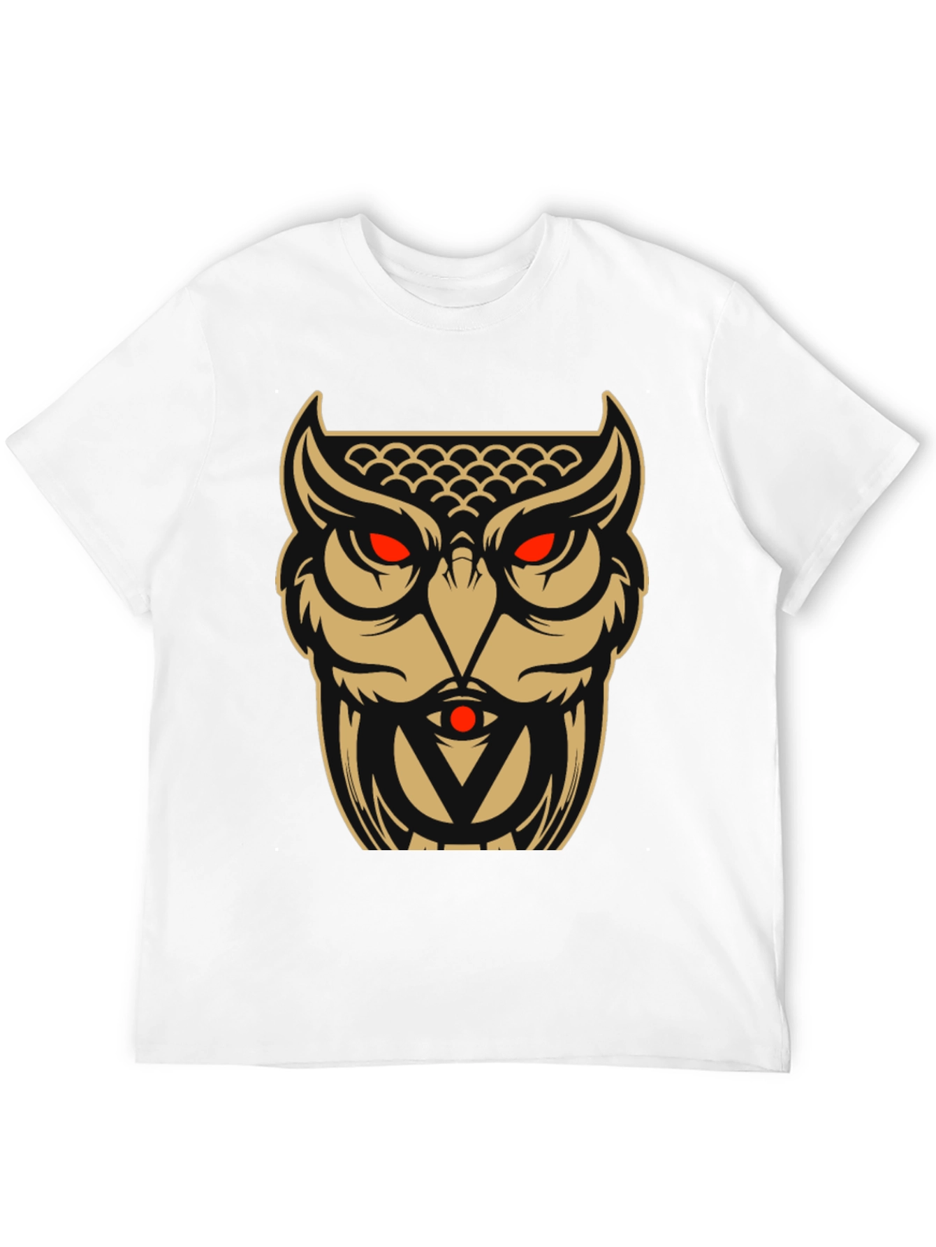 Owl Graphic Tee - Black Cotton Blend