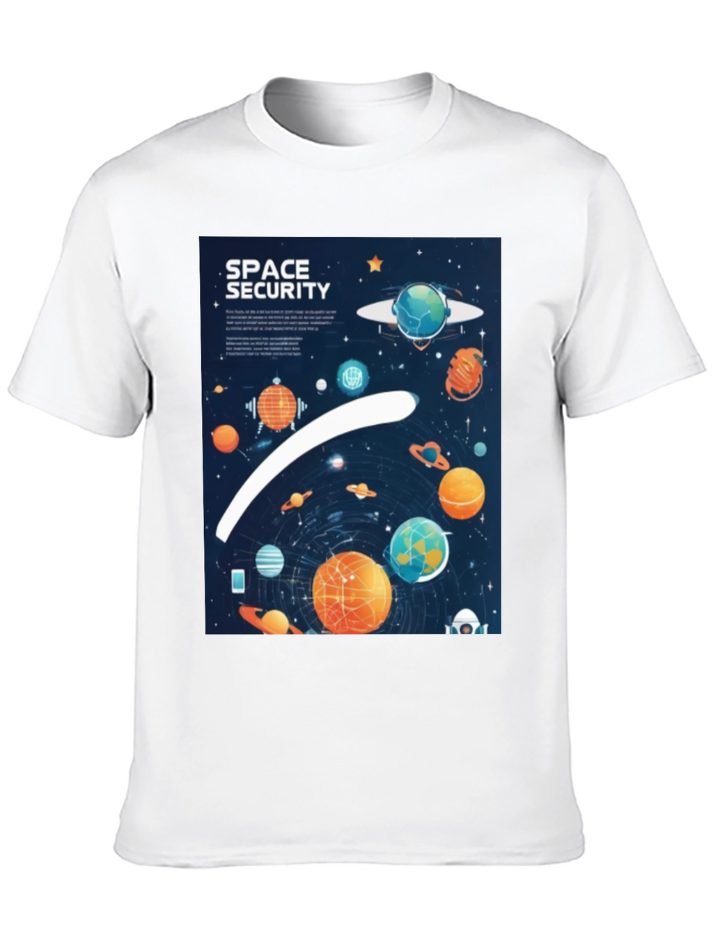 Space Security Graphic T-Shirt - Black