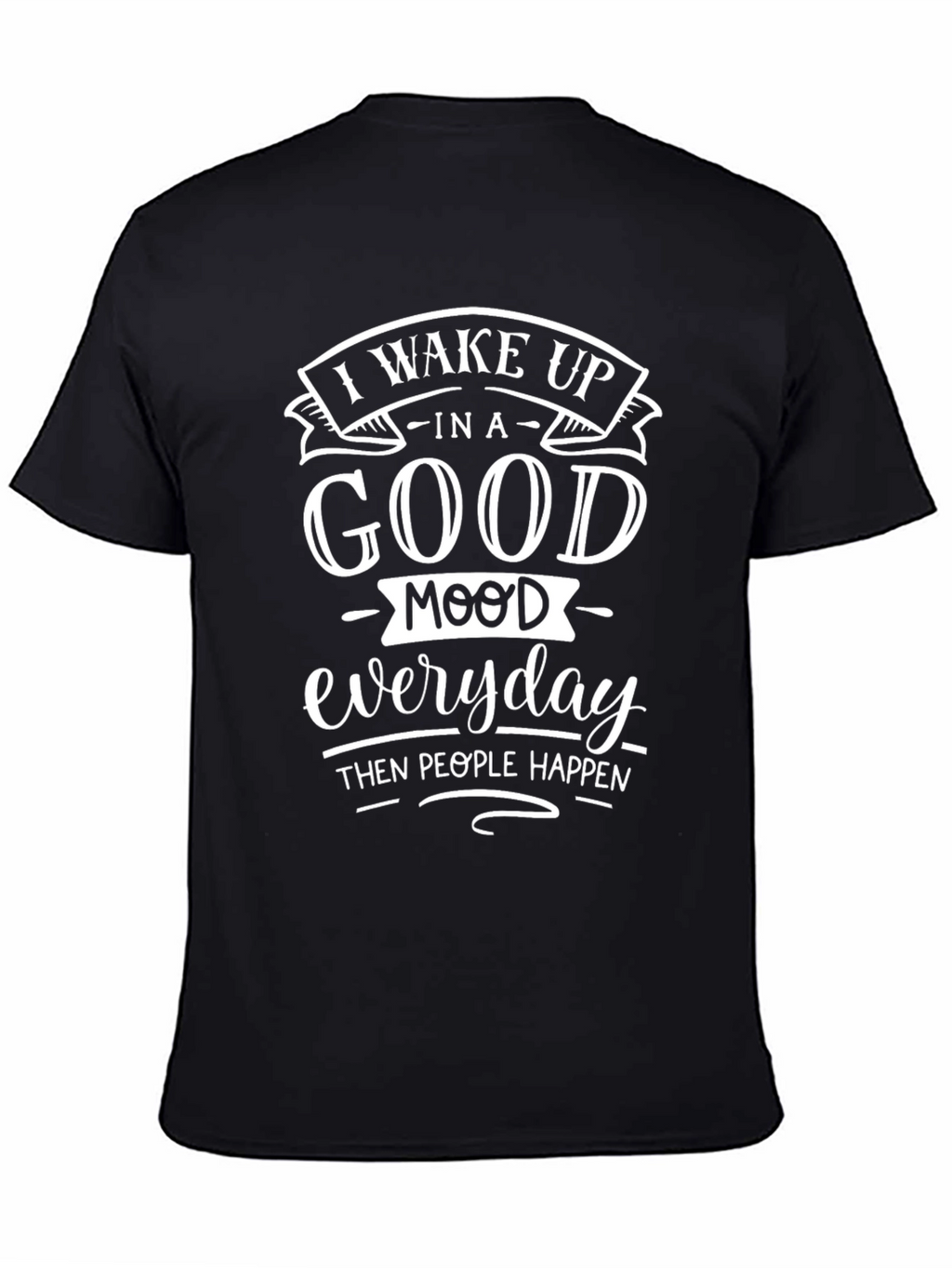 Funny Good Mood Black Graphic Tee