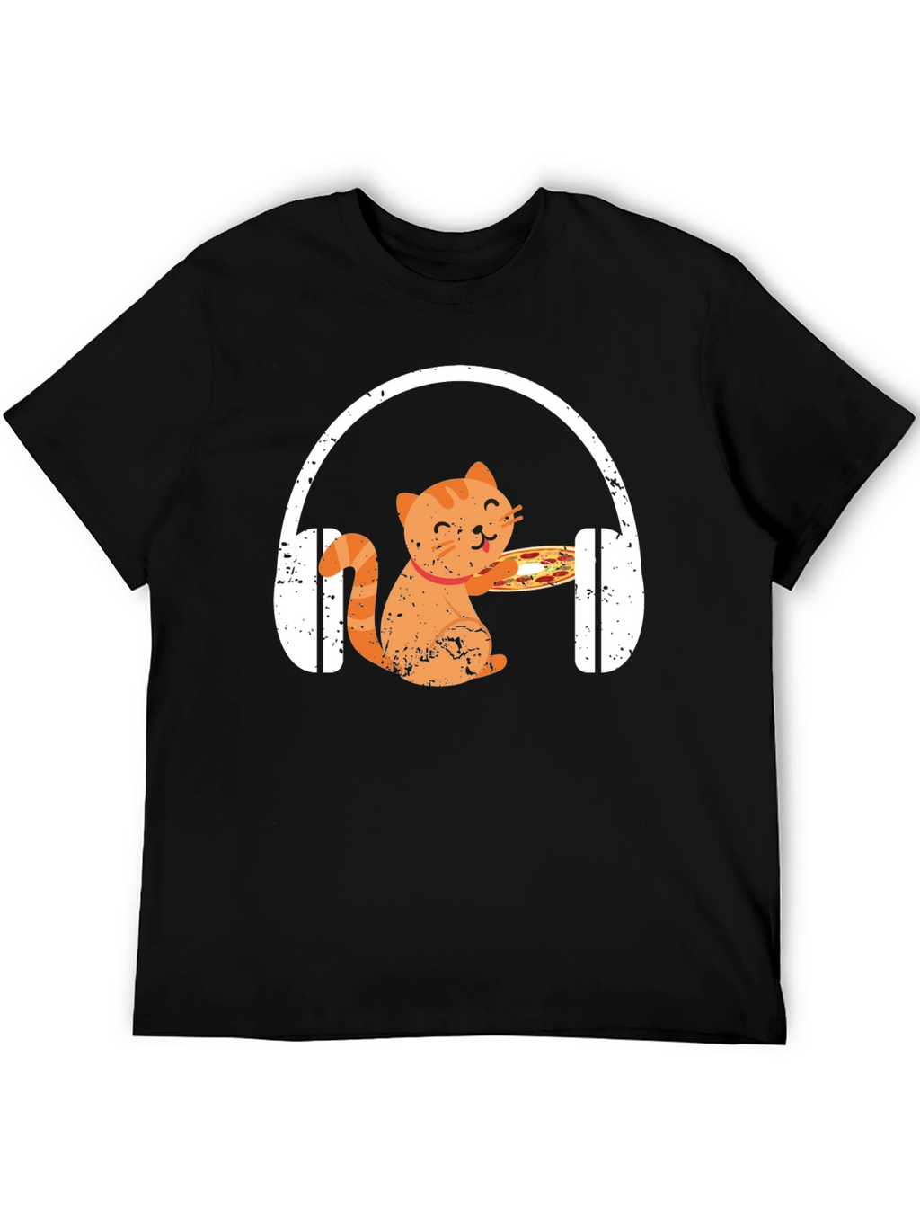 Cat Pizza DJ T-Shirt - Music Lover Apparel