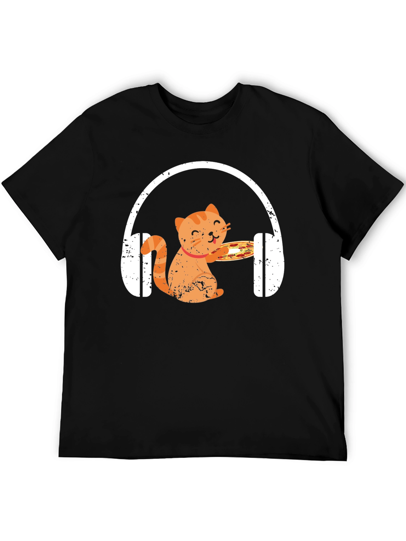 Cat Pizza DJ T-Shirt - Music Lover Apparel