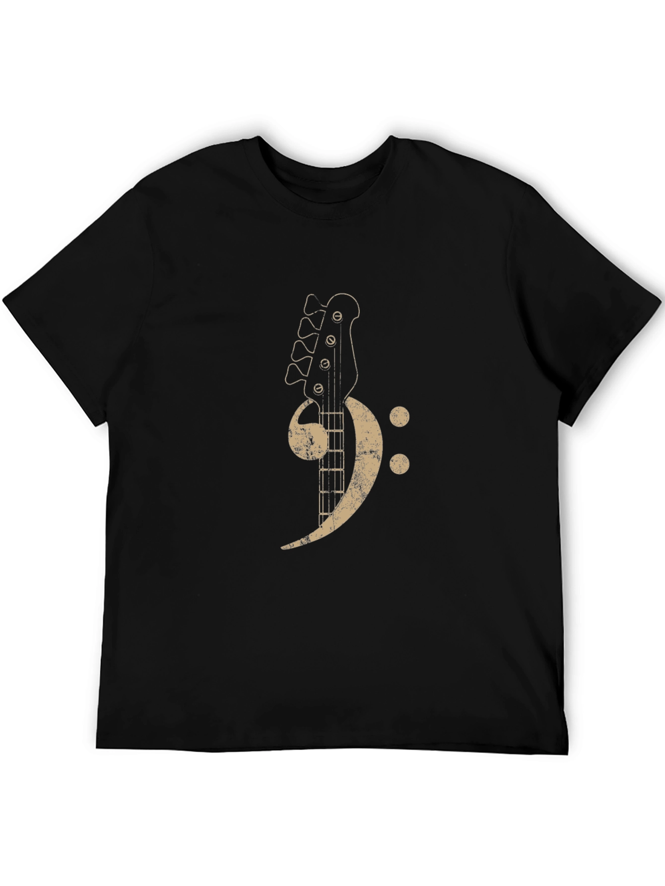 Bass Clef Guitar T-Shirt - Music Lovers Tee