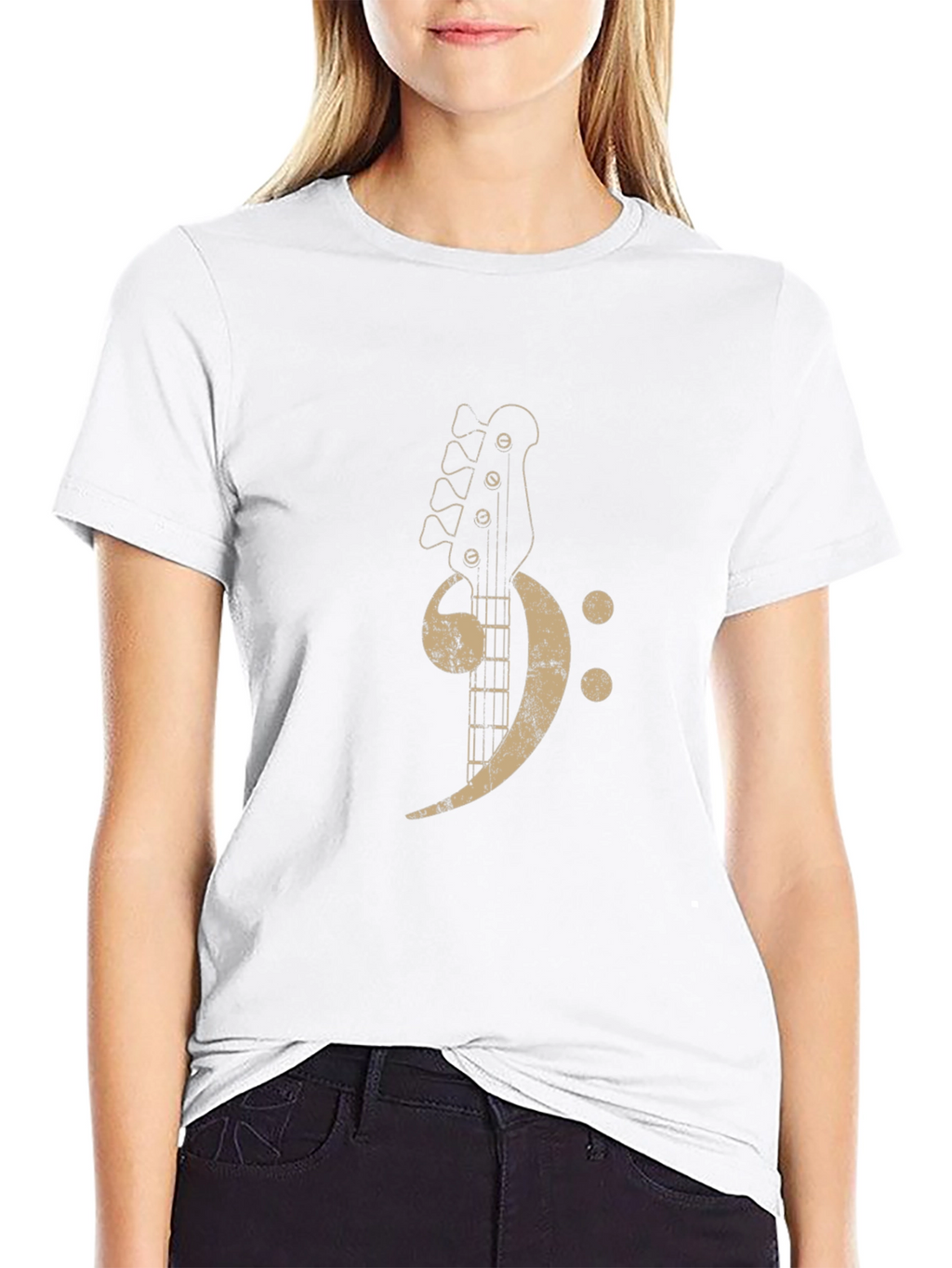 Bass Clef Guitar T-Shirt - Music Lovers Tee