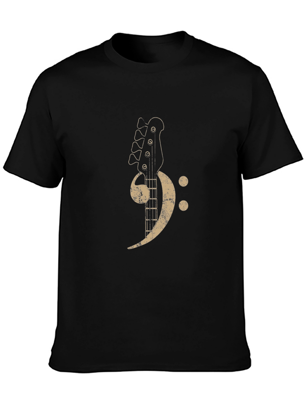 Bass Clef Guitar T-Shirt - Music Lovers Tee