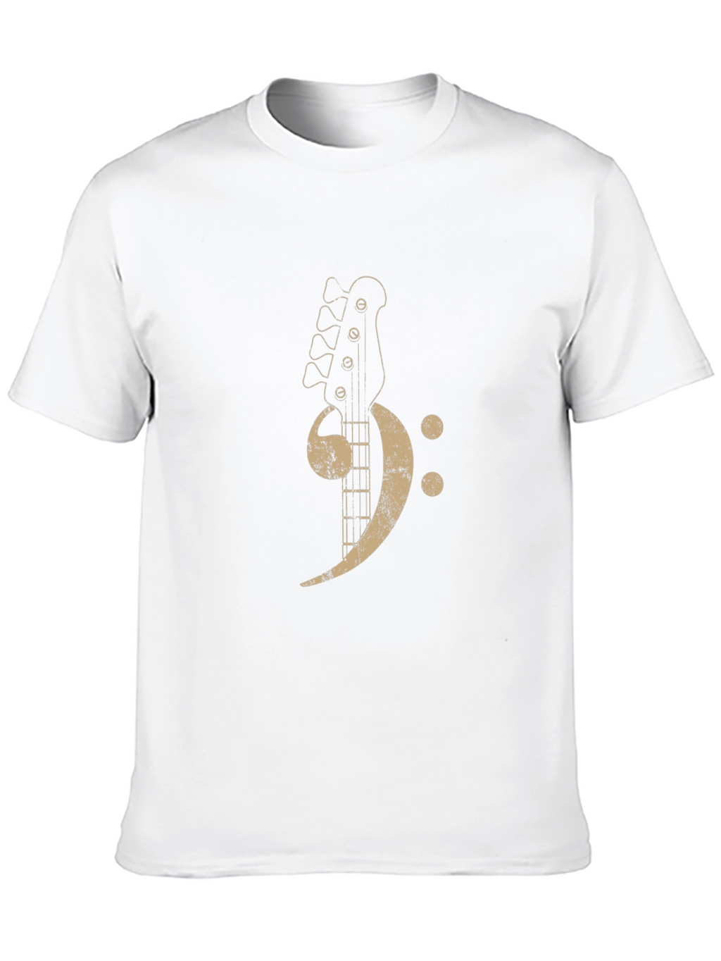 Bass Clef Guitar T-Shirt - Music Lovers Tee