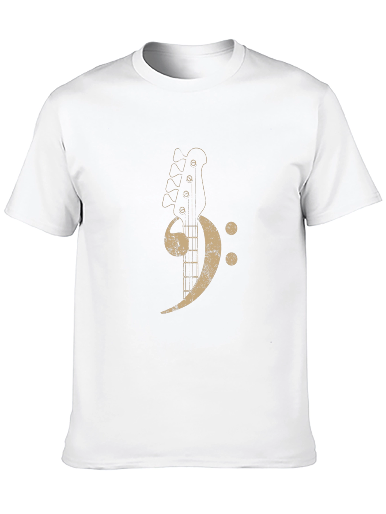 Bass Clef Guitar T-Shirt - Music Lovers Tee