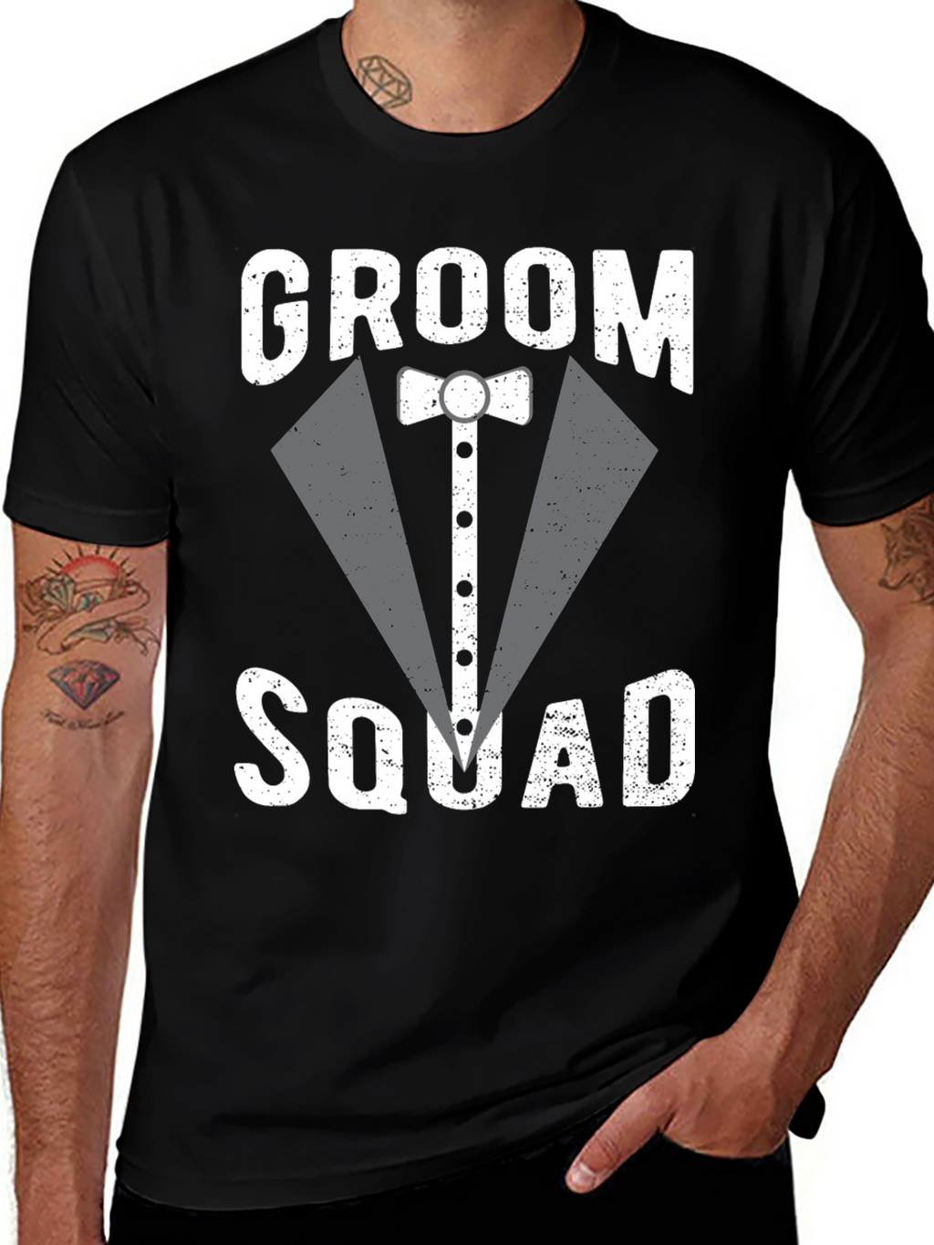 Groom Squad Tuxedo T-Shirt - Wedding Party Apparel
