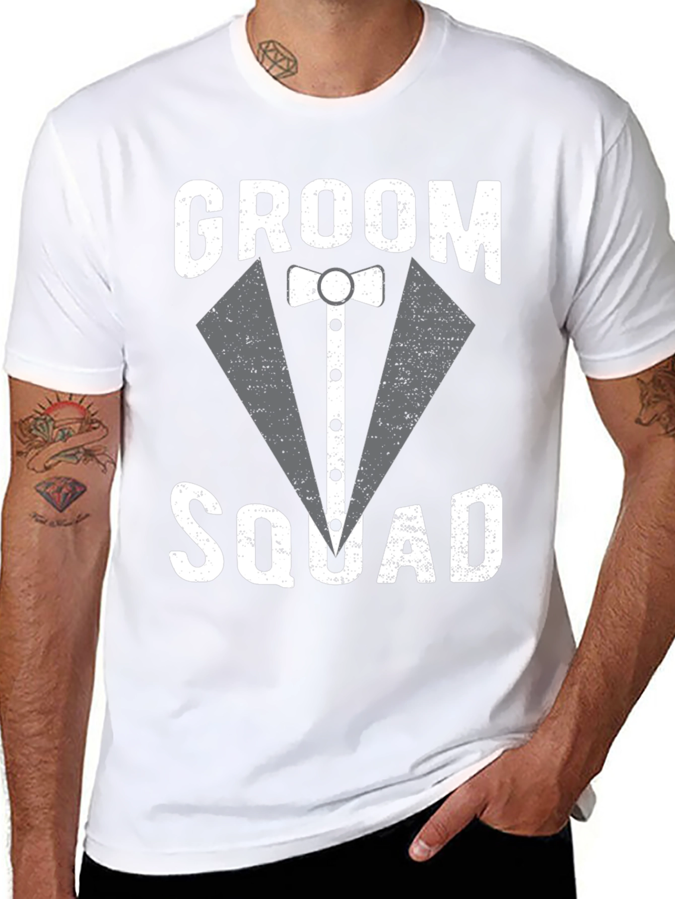 Groom Squad Tuxedo T-Shirt - Wedding Party Apparel