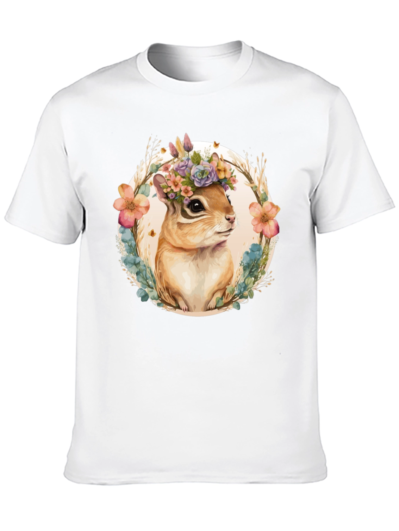 Floral Chipmunk Graphic Tee