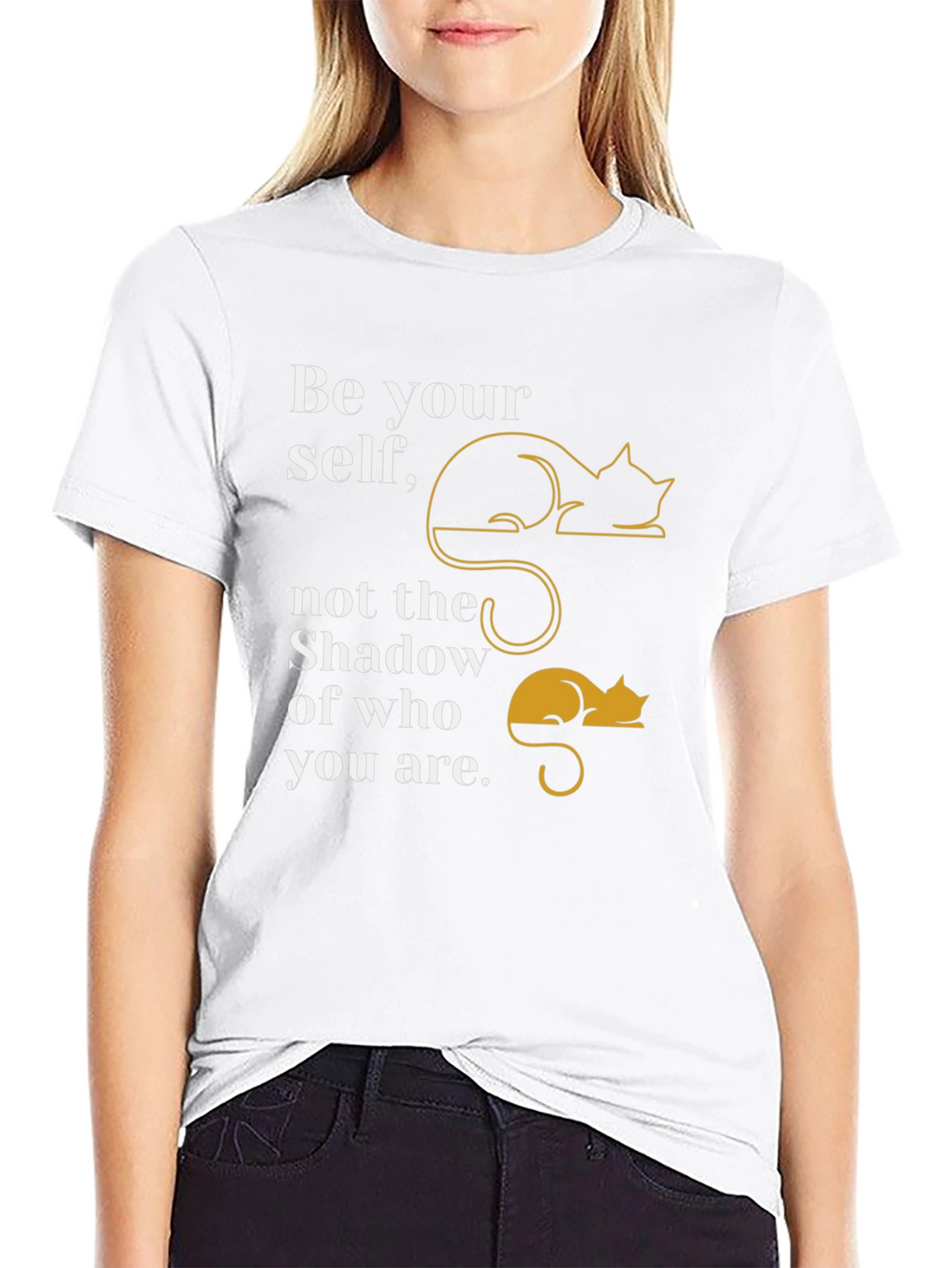 Be Yourself Cat Graphic T-Shirt