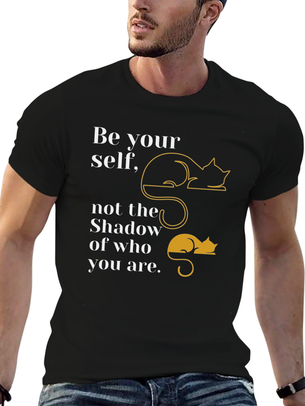 Be Yourself Cat Graphic T-Shirt