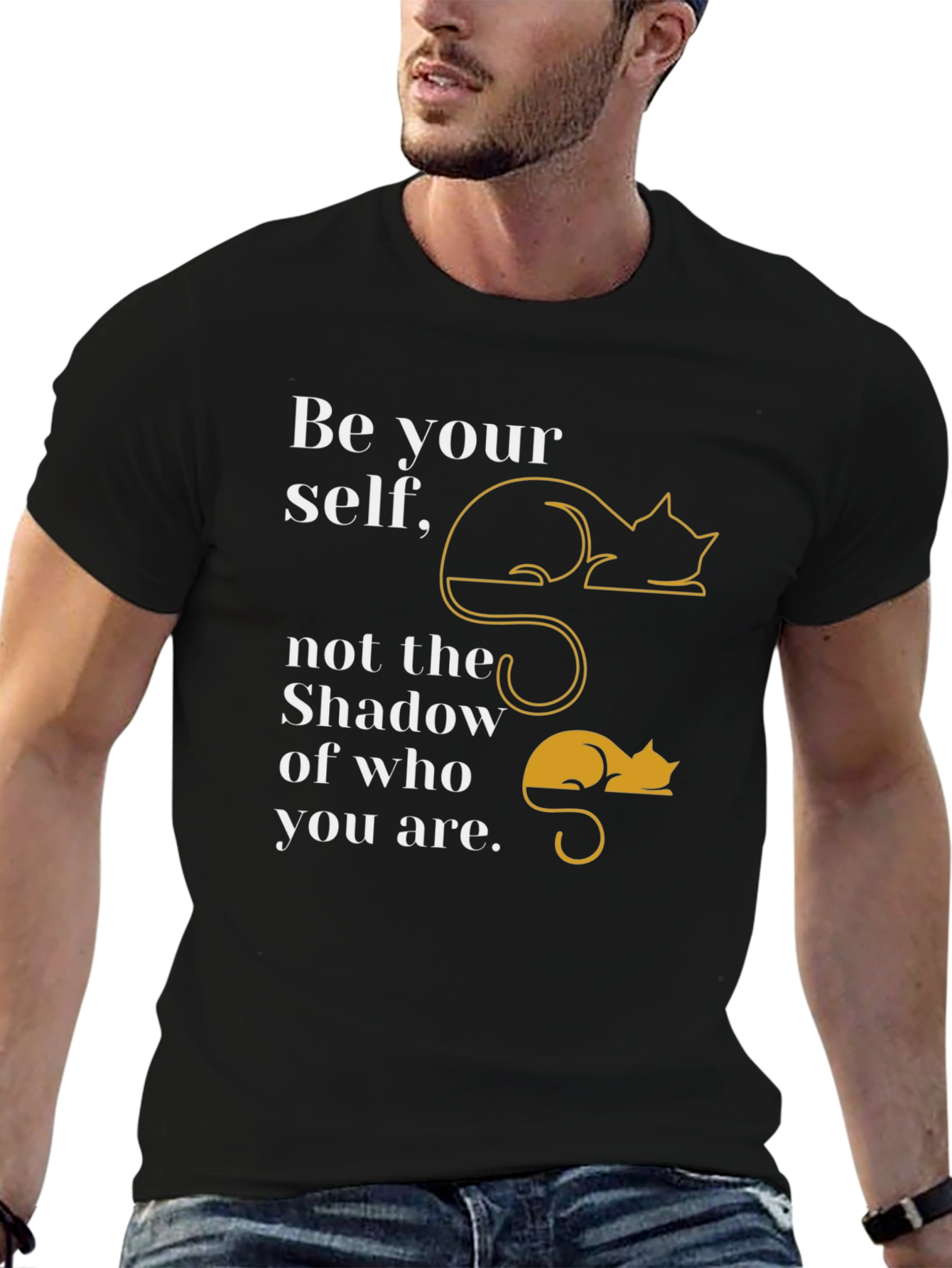 Be Yourself Cat Graphic T-Shirt