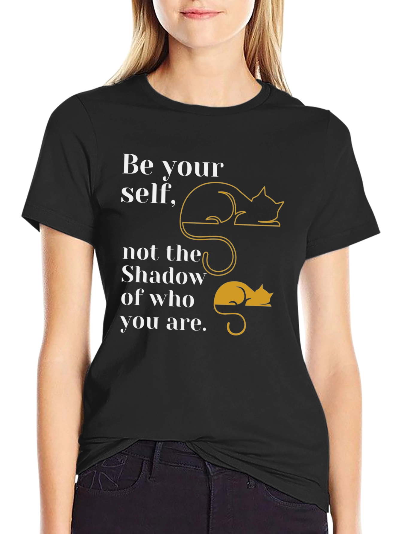Be Yourself Cat Graphic T-Shirt