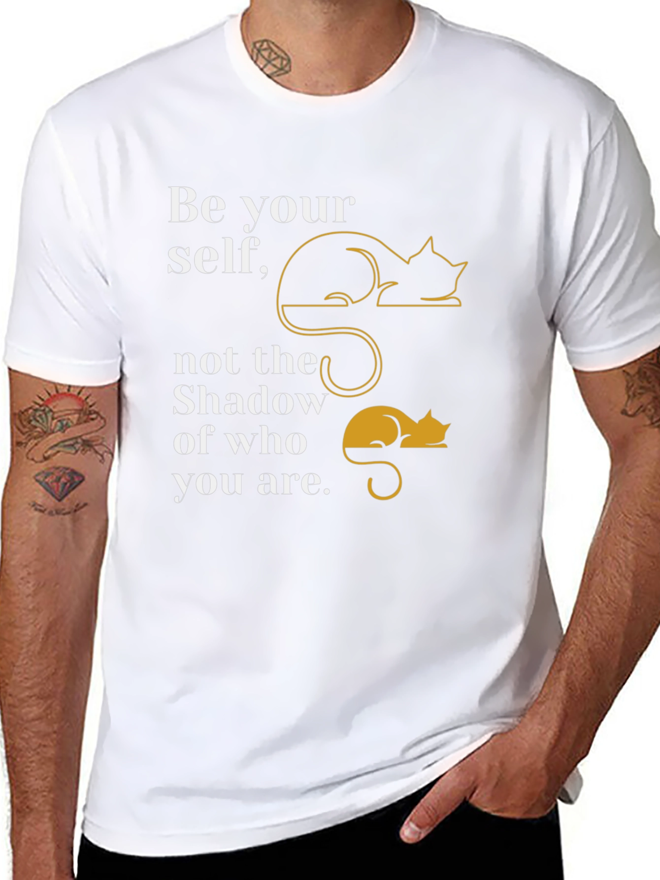 Be Yourself Cat Graphic T-Shirt