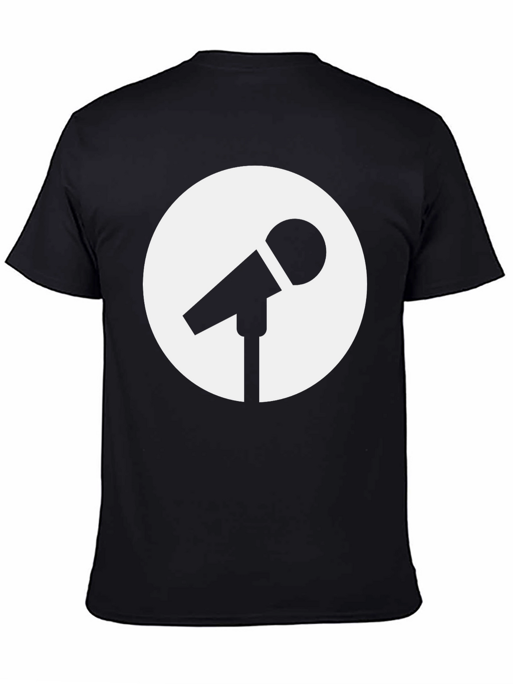 Mic Logo T-Shirt - Classic Black Crew Neck Tee