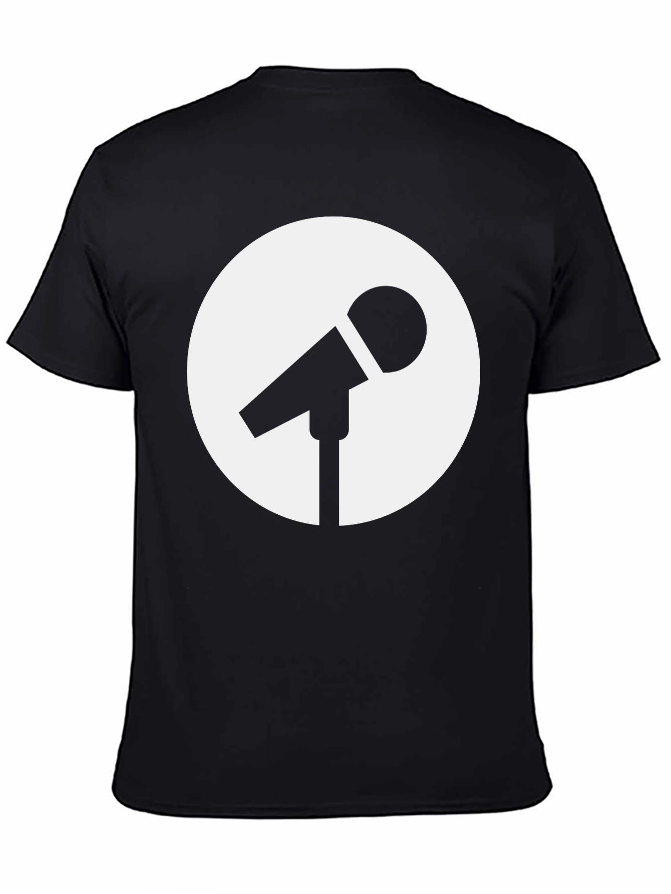 Mic Logo T-Shirt - Classic Black Crew Neck Tee