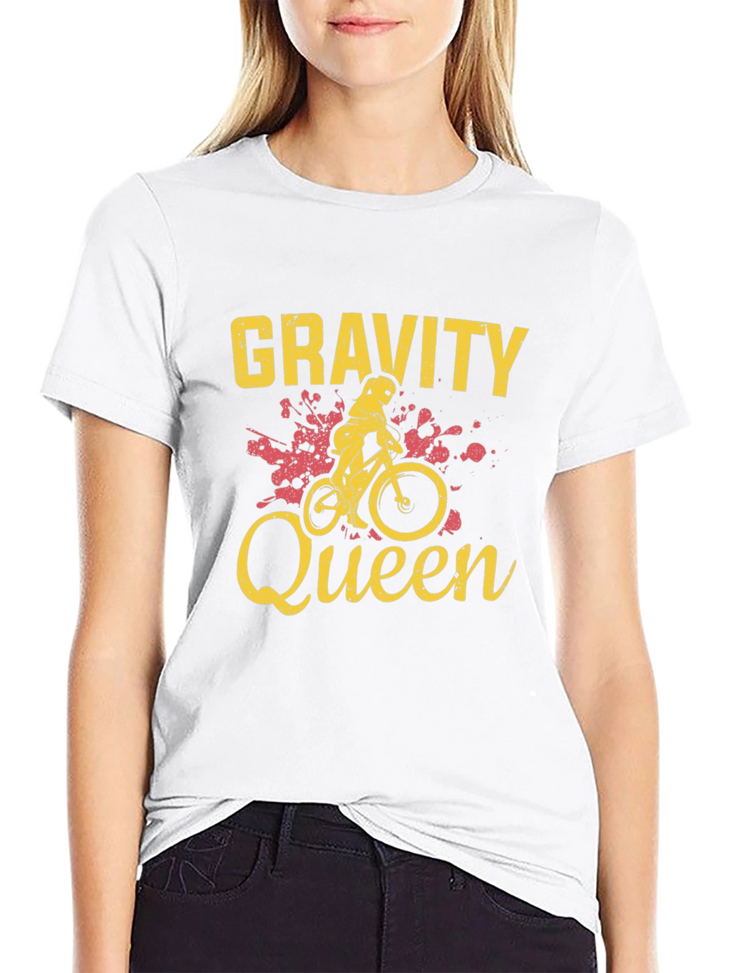 Gravity Queen Black T-Shirt - Mountain Biker